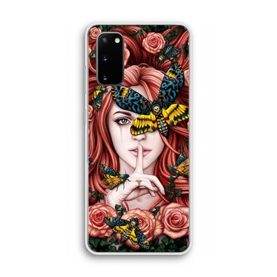 Lady Moth: Samsung Galaxy S20 Transparant Hoesje