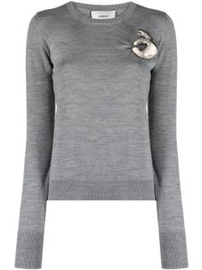 Coperni pull en laine vierge à plaque logo - Gris