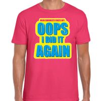 Foute party Oops I did it again verkleed t-shirt roze heren - Foute party hits outfit/ kleding
