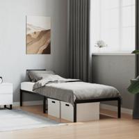 Bedframe metaal zwart 75 x 190 cm