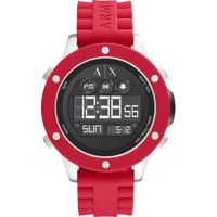 Horlogeband Armani Exchange AX1563 Silicoon Rood 22mm
