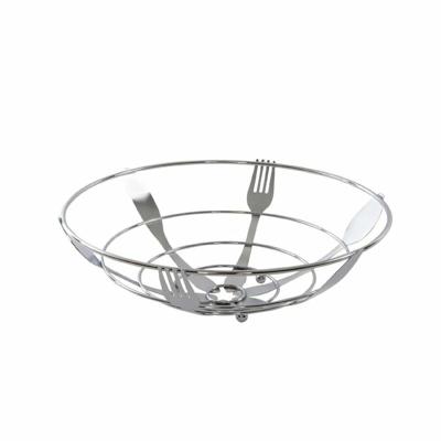 Fruitschaal DKD Home Decor Zilverkleurig Metaal Plastic