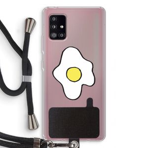 Spiegelei: Samsung Galaxy A51 5G Transparant Hoesje met koord