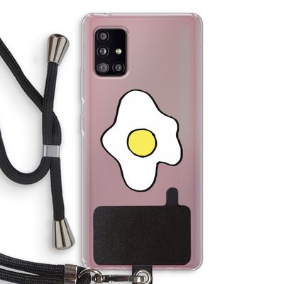 Spiegelei: Samsung Galaxy A51 5G Transparant Hoesje met koord