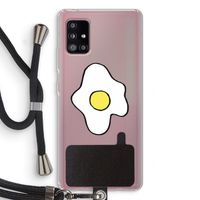 Spiegelei: Samsung Galaxy A51 5G Transparant Hoesje met koord