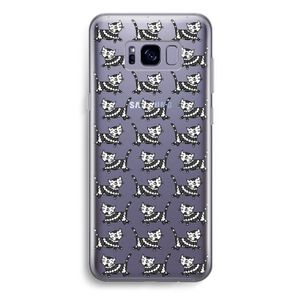 Zwarte poes: Samsung Galaxy S8 Plus Transparant Hoesje