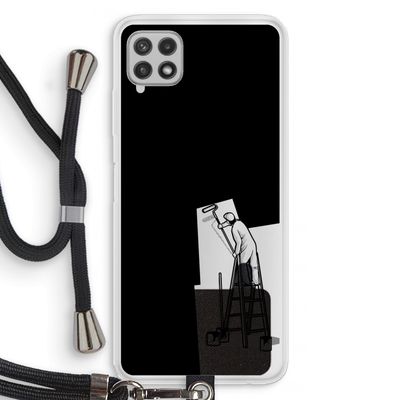 Musketon Painter: Samsung Galaxy A22 4G Transparant Hoesje met koord
