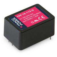 TracoPower TPP 15-112-D Schakelnetvoeding 1.25 A 15 W 12 V/DC 1 stuk(s) - thumbnail