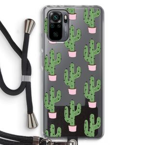 Cactus Lover: Xiaomi Redmi Note 10 Pro Transparant Hoesje met koord