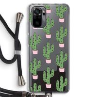Cactus Lover: Xiaomi Redmi Note 10 Pro Transparant Hoesje met koord