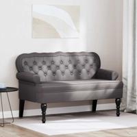 Chesterfield Bank Grijs 119.5 x 64.5 x 75 cm Nep Leer