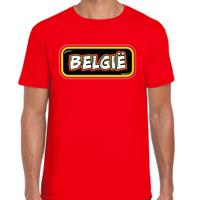 Verkleed T-shirt voor heren - Belgie - rood - voetbal supporter - themafeest