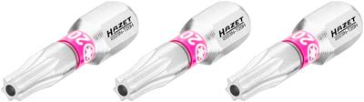 HAZET Bit 2223N-T20H/3 · 1/4 inch (6,3 mm) zeskant massief · Tamper resistant TORX®-profiel · 3-delig · SW T20H
