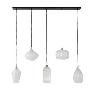 Giga Meubel - Hanglamp Mix Wit Glas - 5-Lichts - 125x26x150cm