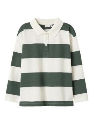 Name it winter polo t-shirt jongens - groen - relaxed fit - NkmNutiva