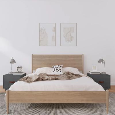 Nachtkastjes 2 st 40x34x35 cm massief grenenhout grijs