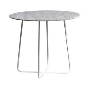 Tikamoon - Ronde tuintafel in premium terrazzo en groen metaal 4 p.