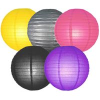 Set van 10x stuks gekleurde party lampionnen dia 25 cm voor tuinfeest