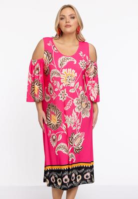 Yoek Jurk met cut-out ZARIA | Roze | Maat 58/60