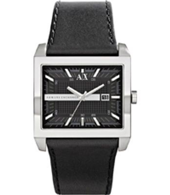 Horlogeband Armani Exchange AX2203 Leder Zwart 32mm