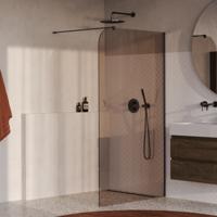 BRAUER Orion inloopdouche brons glas 120x200 incl. glascoating Geborsteld Gunmetal PVD