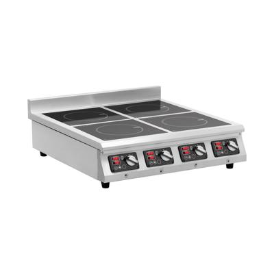 Inductiekookplaat - 4 x 20 cm - 10 niveaus - Timer - 77 x 70 x 25.5 cm - Royal Catering
