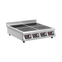 Inductiekookplaat - 4 x 20 cm - 10 niveaus - Timer - 77 x 70 x 25.5 cm - Royal Catering