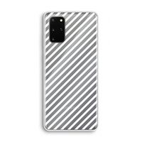 Strepen zwart-wit: Samsung Galaxy S20 Plus Transparant Hoesje
