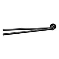 Draaibare handdoek houder Aspen | Wandmontage | 5.3 cm | Dubbele houder | Zwart