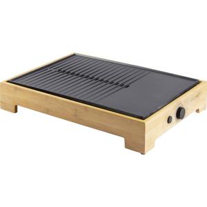 DOMO DO9271G Grill Elektrisch Controlelampje, Anti-aanbaklaag Hout, Zwart