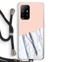 A touch of peach: Oppo A95 5G Transparant Hoesje met koord