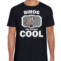 Dieren putter vogel t-shirt zwart heren - birds are cool shirt