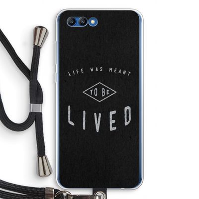 To be lived: Honor 10 Transparant Hoesje met koord