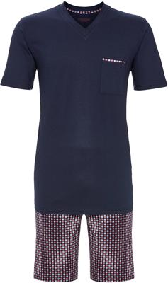 Blauwe heren shortama katoen