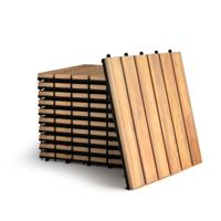 Houten Terrastegels van Acaciahout Binnen- en Buitenvloer Vlondertegels 30 x 30 x 2,5 cm Bruin