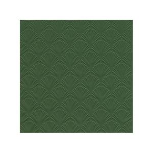 Servet Luxe - 16x - 3-laags - met schub patroon - donker groen - 33 x 33 cm