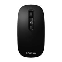 Wireless muis CoolBox Ratón W02-IA Zwart 1600 dpi