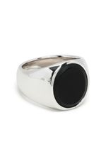 Tom Wood bague ovale sertie d'onyx - Noir - thumbnail