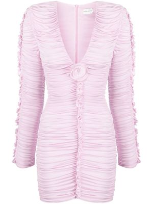 Magda Butrym robe courte à fleurs appliquées - Rose