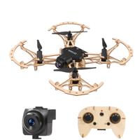HELIWAY M2 DIY Building Wooden 4-Axis Quadcopter with Remote Control & 0.3MP Wifi Camera Support Headless Mode & Altitude Hold