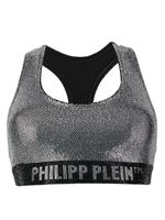 Philipp Plein brassière de sport à ornements en cristal - Blanc