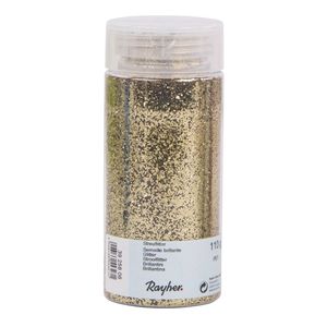 1x Potje hobby materiaal strooi glitters goud 110 gram - Hobbydecoratieobject