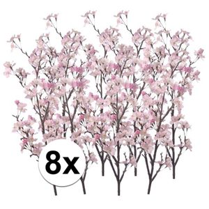 8x Appelbloesem roze kunstbloemen 104 cm   -