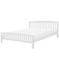 Beliani - CASTRES - Tweepersoonsbed - Wit - 180 x 200 cm - Dennenhout