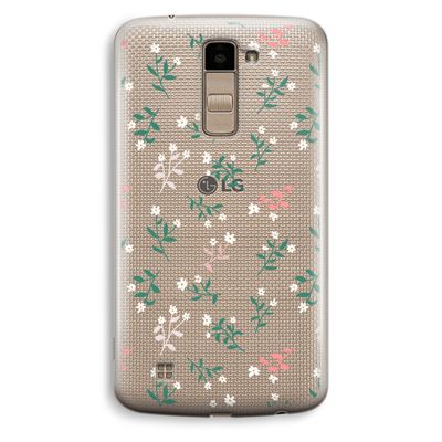 Small white flowers: LG K10 (2016) Transparant Hoesje