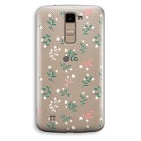 Small white flowers: LG K10 (2016) Transparant Hoesje
