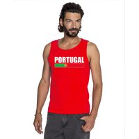 Rood Portugal supporter singlet shirt/ tanktop heren