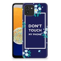Samsung Galaxy A03 Silicone-hoesje Flowers Blue DTMP