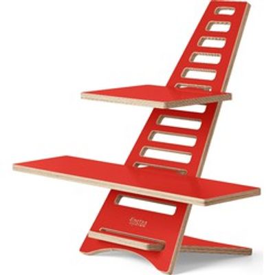 Upstaa XL Sta-bureau Werkplek - Berkenhout - Rood