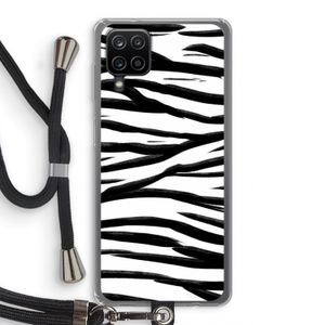 Zebra pattern: Samsung Galaxy A12 Transparant Hoesje met koord